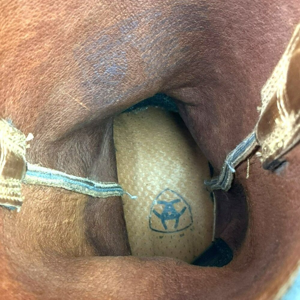 Ariat Heritage Roper Western Leather Cowboy Boots Womens 8B Brown - Picture 12 of 15